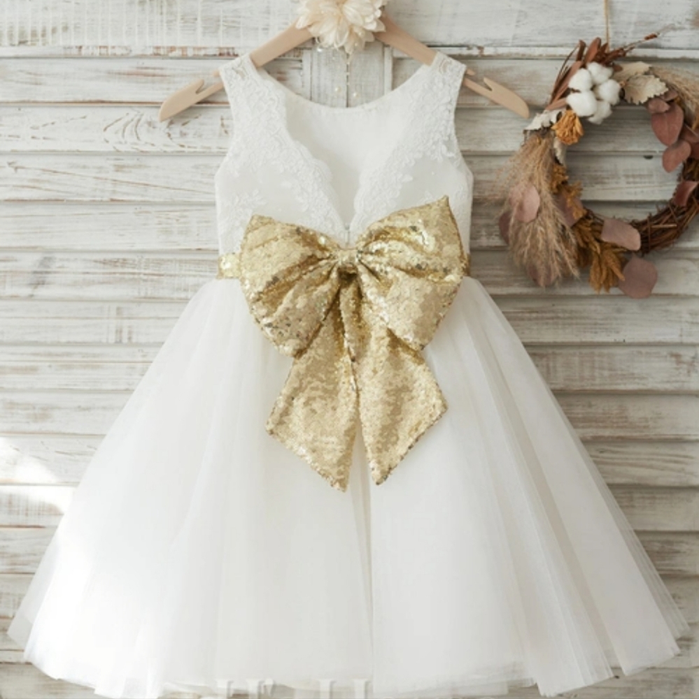 JJ's House White Girls Dress, size 5